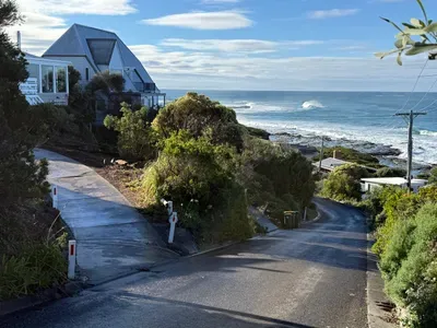 Stunning hillside coastal home with sweeping ocean views