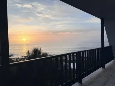 Sunrise from the master balcony — this is what you wake up to at Marengo Views.