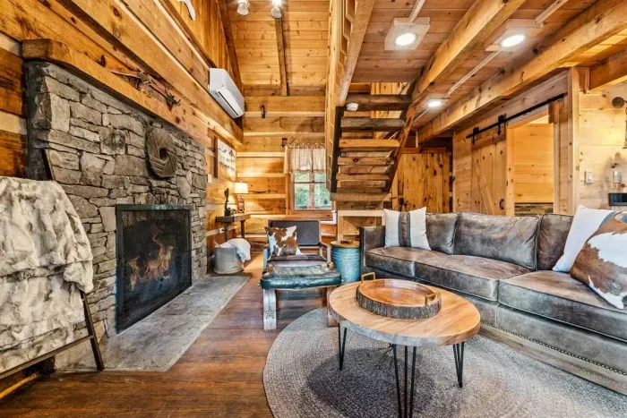 Fireplace and living room