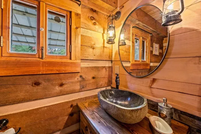 Rustic sink and vanity