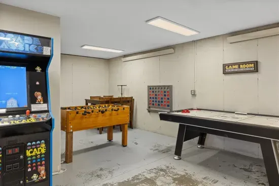 The game room is a great place to unwind with classic arcade games, air hockey, foosball and numerous other games.