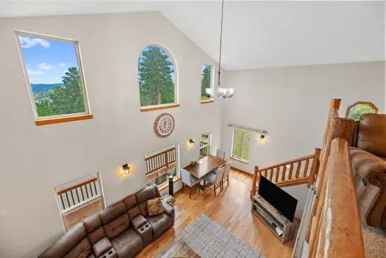 Loft/Sitting Area overlooking the main living room.