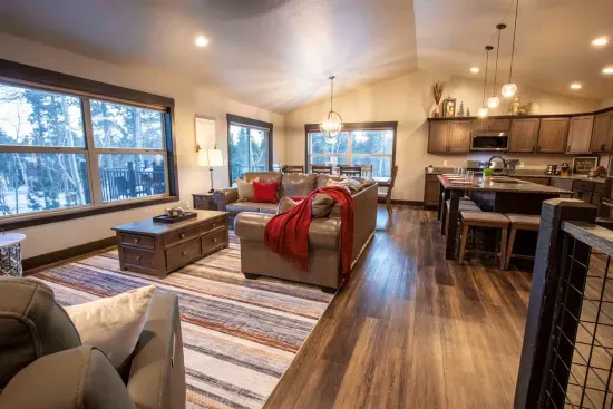 "On The Rocks" has a large open floor plan to accommodate the whole family in one area.