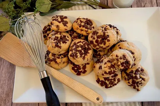 Fresh Baked Chocolate Chip Cookies from Surely Sweet, the local bakery.