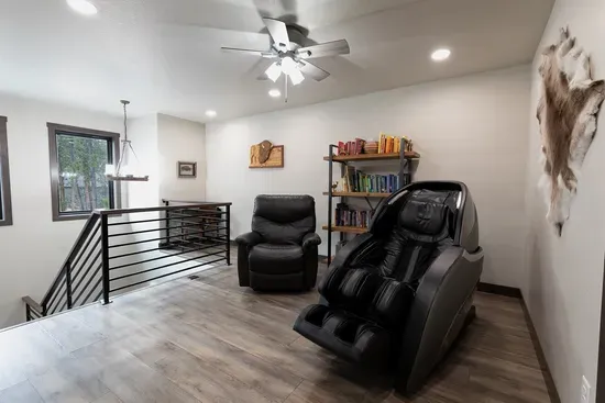 The loft massage chair might become your favorite spot in the cabin. Kick back, relax, and let the full-body massage melt away the miles from your Black Hills adventure.