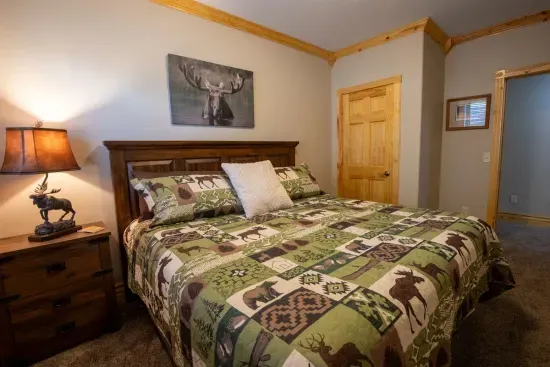 Enjoy a restful night’s sleep on the comfortable king bed in the lower level.