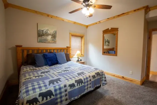 The second king bedroom on the main floor is spacious and roomy, giving you plenty of space to spread out and relax after a day of adventure.