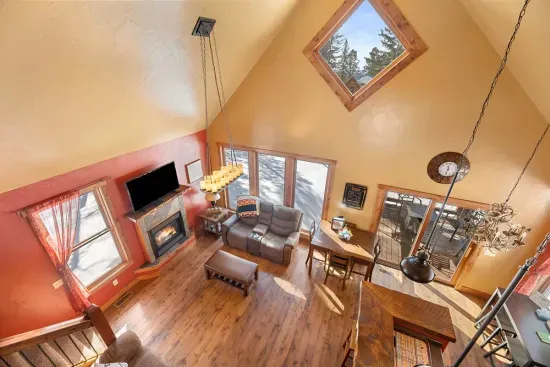 Spacious, cozy and inviting.  Perfect for those evening conversations among family and friends.