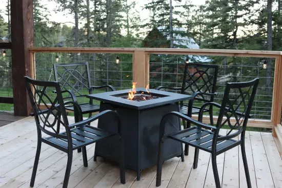 Grab your morning coffee or evening drinks and surround the fire pit.
