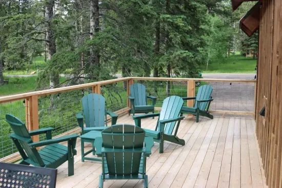 Tons of seating on the deck to accommodate even large groups.