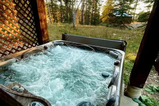 Relax and reinvigorate in the hot tub.