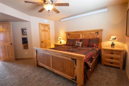 The large and comfortable king bed ensures you'll get a great night's sleep.