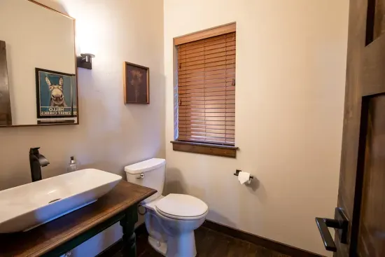 Convenient main floor half bath.
