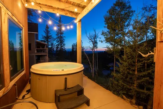 Watching the sunset from the hot tub is a great way to end the day.