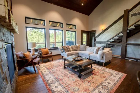 The living room is a great place to gather for conversation and laughter.