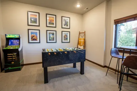 Challenge each other to a fun game of golf.