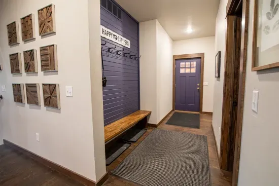 The entryway is a great place to get laced up for your adventures. Whether it's a day on the slopes or time out exploring the area, it's a great place to get ready.