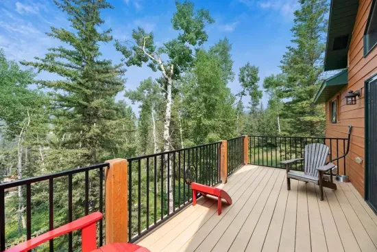 Take in the views from the main floor deck.