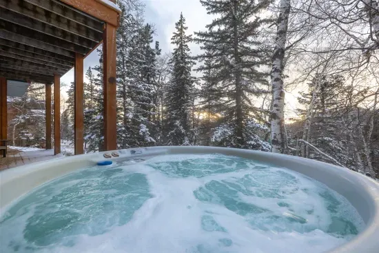 Relax after a day of excitement in the hot tub.
