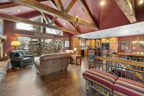 Beautiful living room allows everyone to gather in one beautiful space.