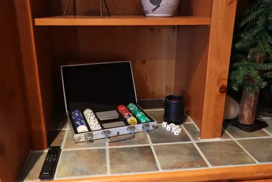 Poker chips and dice are great for the cold nights inside.