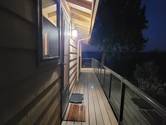 For guests arriving after dark, there is a light near the entry door.