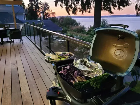 This easy to use gas BBQ is well maintained for year round use.