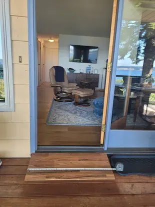Exterior and interior ramps with wide door - 36 inches