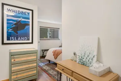 Lots of drawers and room to spread out in the guest bedroom.