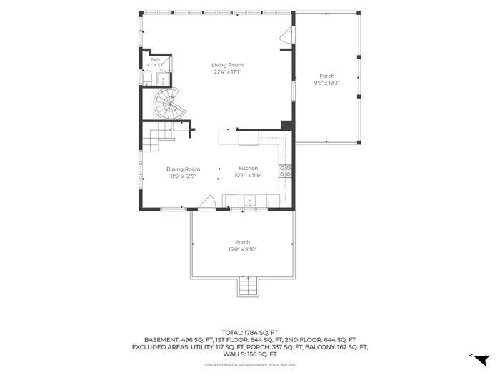 Open-concept main floor with spacious living areas and two inviting porches