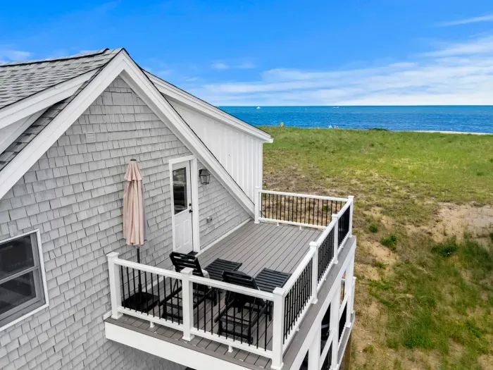 Private oceanview deck just steps from the beach and dunes