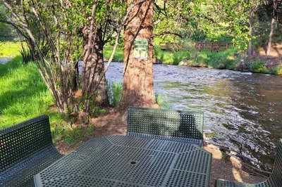 Enjoy a peaceful, private picnic right next to the Big Thompson River. This is an easy, short walk from the condo down to the river.