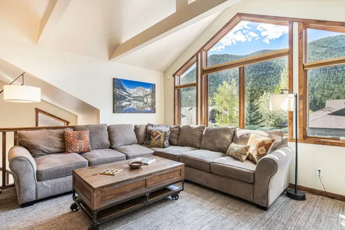 Large sectional sofa with coffee table