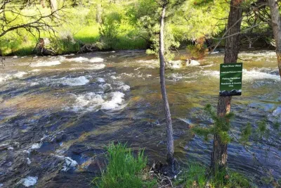 Flyfishing on the Big Thompson River for trout is very popular up here. This part of the river is for residents and guests only!