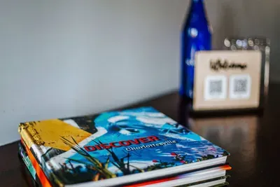 Thoughtful guest touches with local guides and travel information to explore Charlottesville.