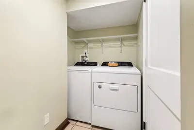 Full washer and dryer in unit! We provide a handful of laundry pods, dryer sheets you are welcome to use during your stay!