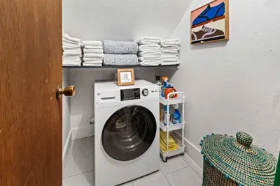Laundry available. It is a combo washer and dryer so small loads work best!