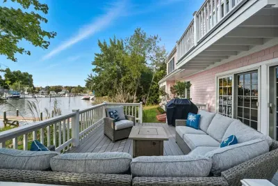 Relaxing deck with beautiful water view 