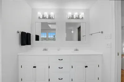 Primary ensuite with double sinks