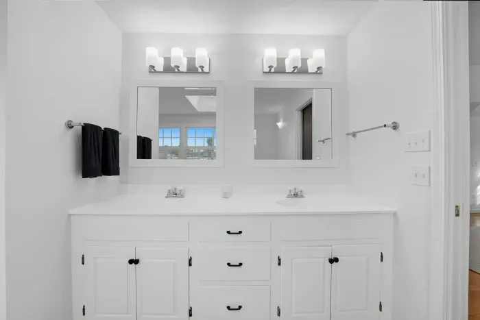 Primary ensuite with double sinks