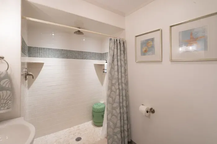 First floor bathroom has a large walk in shower.