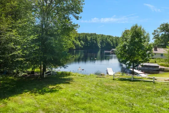 Walk down to the lake to the private dock