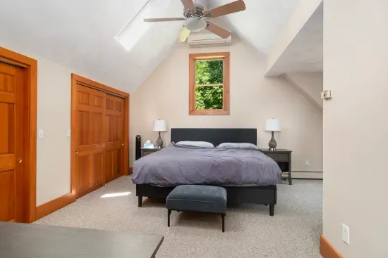 Primary bedroom with king size bed