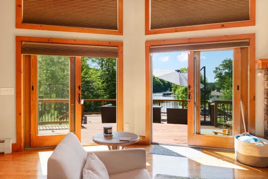 Double slider doors with a gorgeous view