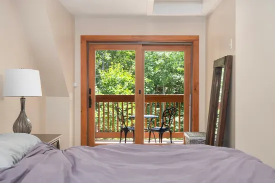 Primary bedroom with private deck