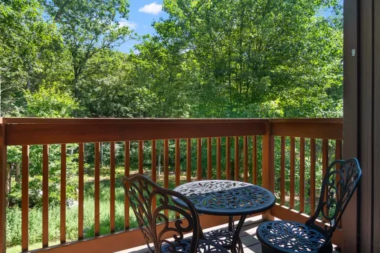 Private balcony off of primary bedroom