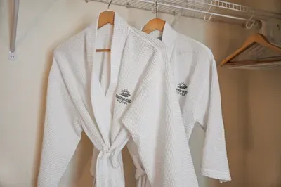 Plush spa-style robes for a cozy, elevated stay