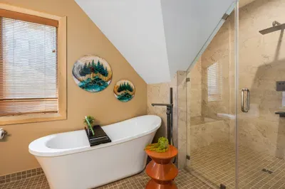 Late afternoon light, a tub deep enough to disappear into for a while, and absolutely nowhere you need to be. Asheville rests well when you give it the chance.