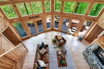 Sunlight, comfort, and a view—your cozy living room awaits.