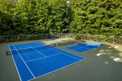 Well-maintained pickleball courts offering the perfect place for friendly matches and outdoor recreation.